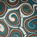 Abstract pattern featuring swirling, wave-like designs in blue, brown, and white. The Royalty Free Stock Photo
