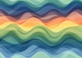 Abstract pattern featuring wavy, overlapping bands of color, Royalty Free Stock Photo