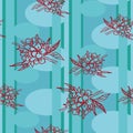 Seamless vector pattern with hand drawn sakura branches Royalty Free Stock Photo