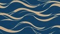Abstract pattern with flowing wavy lines on a dark blue background Royalty Free Stock Photo