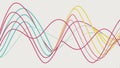 Abstract pattern of flowing wavy lines illustration vector design Generative AI Royalty Free Stock Photo