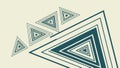 Abstract Pattern of Geometric Triangles, vector design Generative AI Royalty Free Stock Photo