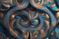 Abstract Pattern: Gold and Dark Blue Color art