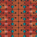 Abstract Seamless pattern with color figures