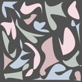 Abstract pattern on a grey background in a soft  natural colours. Vector illustration may use for ceramic tiles, wallpaper, linole Royalty Free Stock Photo