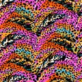 Abstract pattern inspired by tropical birds