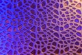 Abstract Pattern Interior Design Wall with Holes Sample Color Neon Blue Purple Light Decoration Texture Background Royalty Free Stock Photo