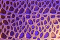 Abstract Pattern Interior Design Wall with Holes Sample Color Neon Blue Purple Light Decoration Texture Background Royalty Free Stock Photo