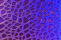 Abstract Pattern Interior Design Wall with Holes Sample Color Neon Blue Purple Light Decoration Texture Background Royalty Free Stock Photo
