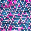 An abstract pattern of interlocking triangles in shades of pink and blue5, Generative AI