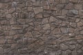 Abstract pattern of light brown stone background. Rough surface, brick wall texture. Old stone wall. Cracked wall texture. Uneven Royalty Free Stock Photo