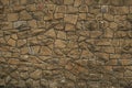 Abstract pattern of light brown stone background. Rough surface, brick wall texture. Old stone wall. Cracked wall texture. Uneven Royalty Free Stock Photo