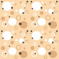 Abstract pattern with multicolored circles on a peach background Royalty Free Stock Photo