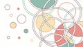 Abstract pattern of overlapping circles and dots vector design Generative AI Royalty Free Stock Photo