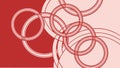 Abstract pattern of overlapping circles and lines vector design Generative AI Royalty Free Stock Photo