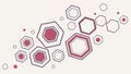 Abstract pattern of overlapping circles and polygons vector design Generative AI Royalty Free Stock Photo