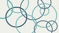 Abstract pattern of overlapping circular shapes vector design Generative AI Royalty Free Stock Photo