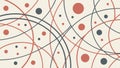 Abstract pattern with overlapping circular and wavy lines vector design Generative AI Royalty Free Stock Photo