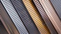 Abstract Pattern of Perforated Metal Panels in Various Colors. Generative ai Royalty Free Stock Photo