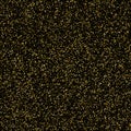 Abstract pattern of random falling gold dots on black background Royalty Free Stock Photo