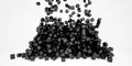 Abstract pattern of rectangles with the effect of displacement. Black clear boxes.