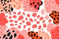 an abstract pattern with red black and white spots Royalty Free Stock Photo