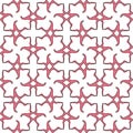 Abstract Pattern with red stylized flowers Royalty Free Stock Photo