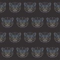 Abstract pattern seamless background with gradient colored bear Royalty Free Stock Photo