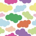 Abstract pattern. Seamless vector pattern multicolored clouds on a transparent background. Royalty Free Stock Photo