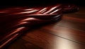 Abstract pattern of shiny wood creates a smooth, dark shape generated by AI