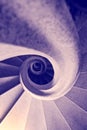 Abstract pattern of spiral stairs. Top view. vintage style Royalty Free Stock Photo