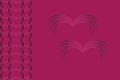 Abstract pattern of stacked heart shape. Concepts of love, romance, valentine`s day and wedding.