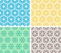 Abstract pattern with stars. Set of different colors Royalty Free Stock Photo