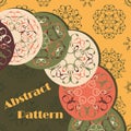 Abstract pattern with trendy colored circles