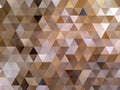 Abstract pattern with triangles. Geometric background. Different shades of Golden and beige with gradient. Vector illustration Royalty Free Stock Photo