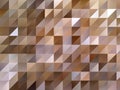 Abstract pattern with triangles. Geometric background. Different shades of Golden and beige with gradient. Vector illustration Royalty Free Stock Photo