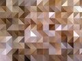 Abstract pattern with triangles. Geometric background. Different shades of Golden and beige with gradient. Vector illustration Royalty Free Stock Photo