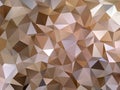 Abstract pattern with triangles. Geometric background. Different shades of Golden and beige with gradient. Vector illustration Royalty Free Stock Photo