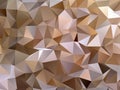 Abstract pattern with triangles. Geometric background. Different shades of Golden and beige with gradient. Vector illustration Royalty Free Stock Photo