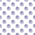 Abstract pattern with of watercolor circles in shades blue, violet and gray. Hand drawn polka dot. Texture for textile