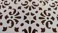 Abstract pattern on white plastic. Background. Texture. Abstract drawing for background and texture. Stencil for drawing