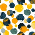 Abstract pattern with yellow blue and green circles Royalty Free Stock Photo