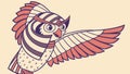 Abstract Patterned Owl, Stylized Elegant Nature Design, vector design Generative AI Royalty Free Stock Photo