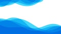 Abstract patterns blue sea ocean wave banner vector background Royalty Free Stock Photo