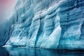 abstract patterns in iceberg layers during drilling