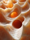 Abstract patterns mimicking the fibrous texture of collagen with organic layers, intricate weaving