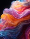 Abstract patterns mimicking the fibrous texture of collagen with organic layers, intricate weaving