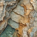 Abstract patterns in natural rock formations with textures and colors Royalty Free Stock Photo