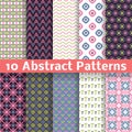 Abstract patterns. Set of vector seamless Royalty Free Stock Photo