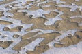 Abstract patterns from snow Royalty Free Stock Photo